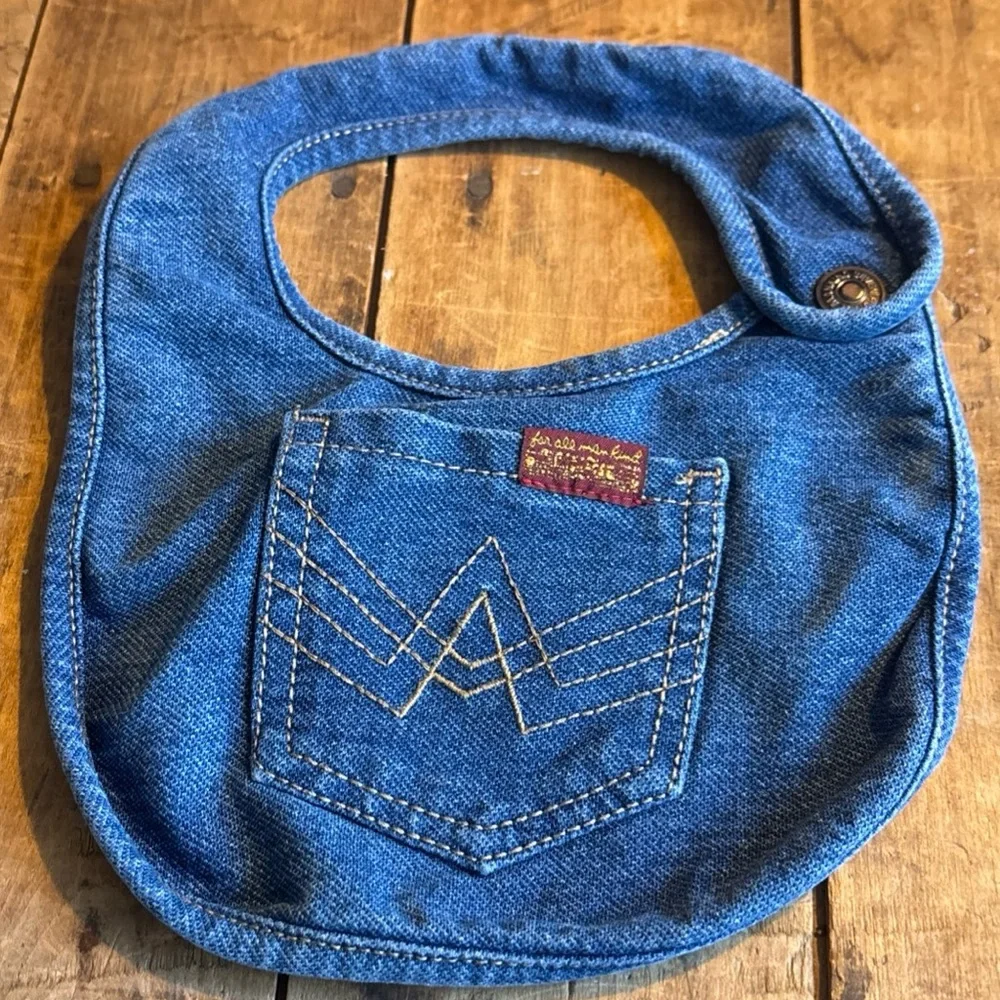 Blue Denim Baby Bib 7 for mankind jeans